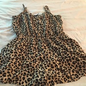 Cheetah print romper